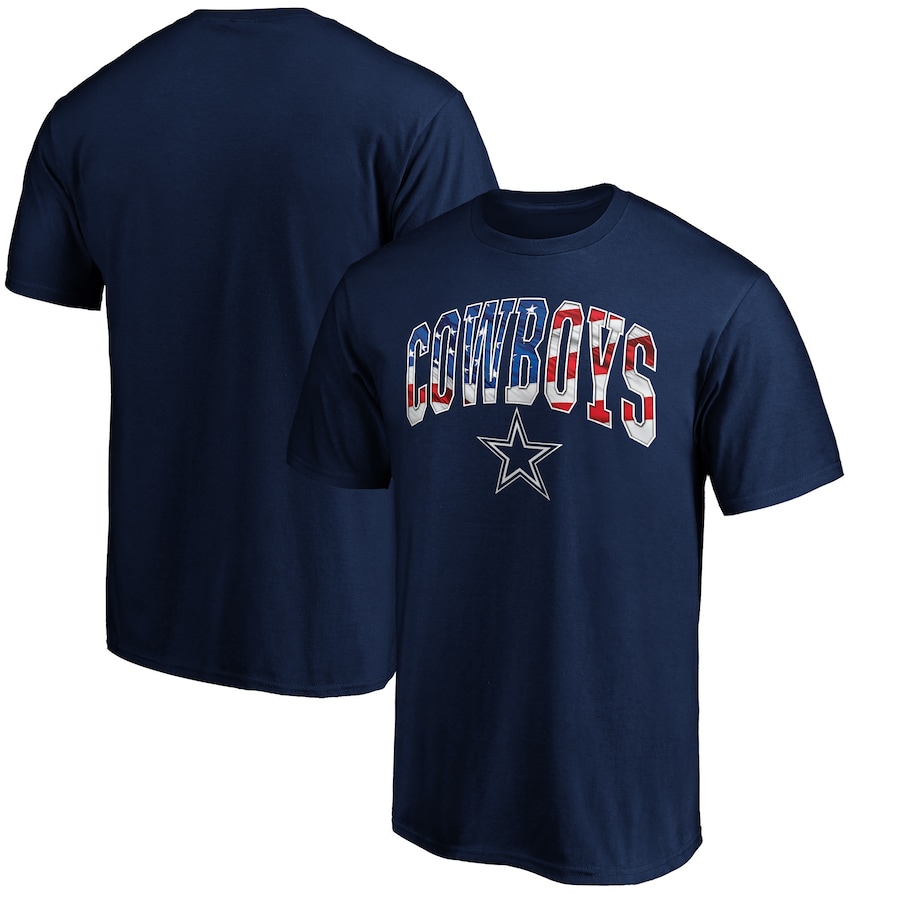 Dallas Cowboys Navy Banner Wave T-Shirt - Man Dallas Cowboys Navy Banner Wave T-Shirt - Man