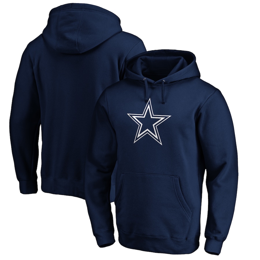 Dallas Cowboys Navy Primary Logo Fitted Pullover Hoodie - Man