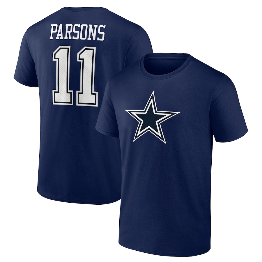 Dallas Cowboys Micah Parsons Navy Player Icon Name & Number T-Shirt - Man