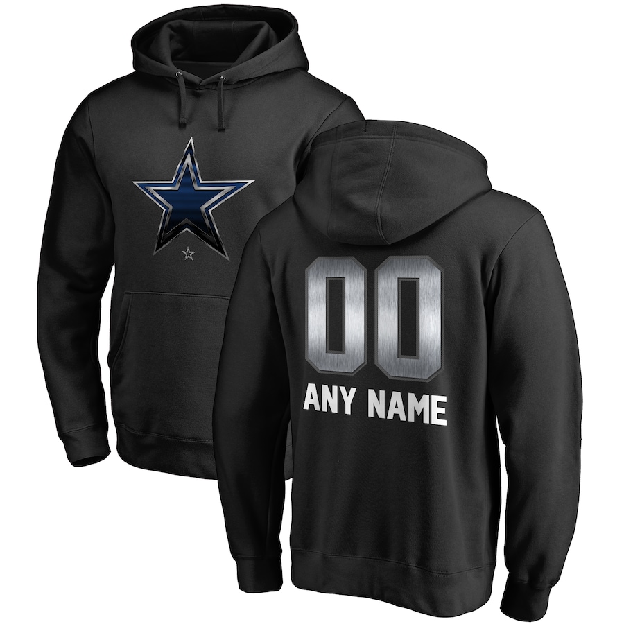 Dallas Cowboys NFL Pro Line by Black Personalized Midnight Mascot Pullover Hoodie - Man