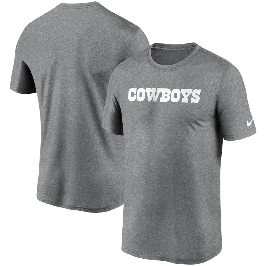 Dallas Cowboys Football Charcoal Wordmark Legend Performance T-Shirt - Man Dallas Cowboys Football Charcoal Wordmark Legend Performance T-Shirt - Man