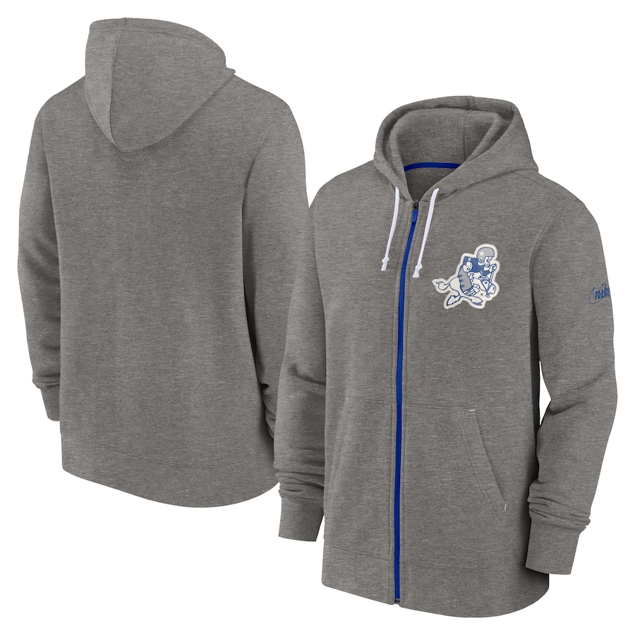 Dallas Cowboys Football Heather Gray Historic Lifestyle Full-Zip Hoodie - Man