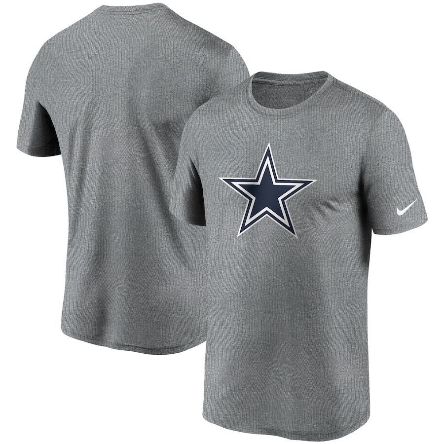 Dallas Cowboys Football Heathered Charcoal Logo Essential Legend Performance T-Shirt - Man Dallas Cowboys Football Heathered Charcoal Logo Essential Legend Performance T-Shirt - Man