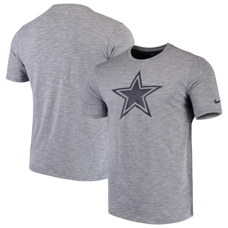 Dallas Cowboys Football Heathered Gray Sideline Cotton Slub Performance T-Shirt - Man