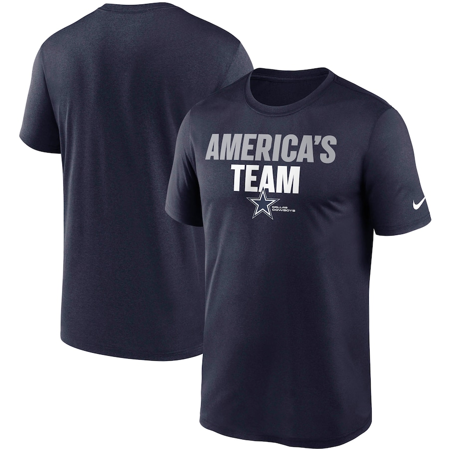 Dallas Cowboys Football Navy Legend Local Phrase Performance T-Shirt - Man