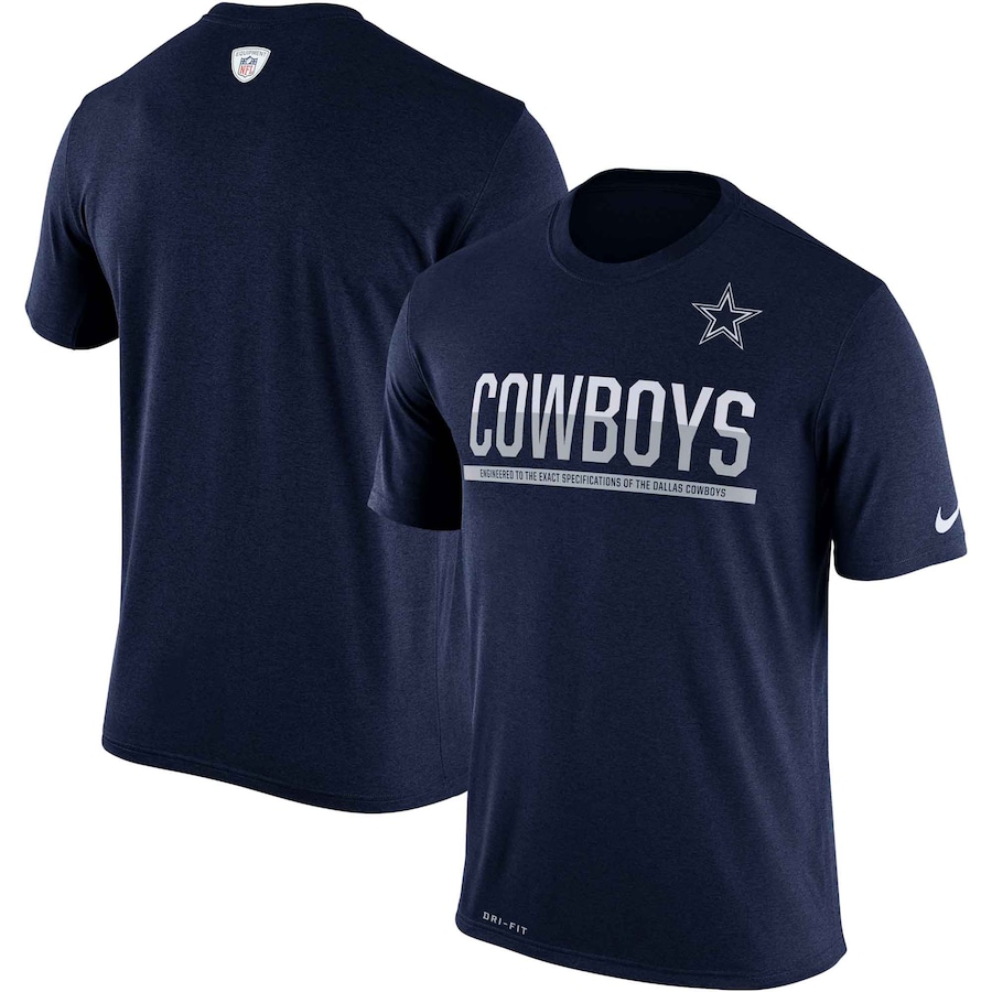 Dallas Cowboys Football Navy Legend Team Practice Performance T-Shirt - Man Dallas Cowboys Football Navy Legend Team Practice Performance T-Shirt - Man