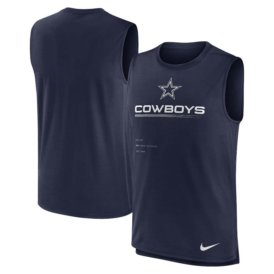 Dallas Cowboys Football Navy Muscle Trainer Tank Top - Man