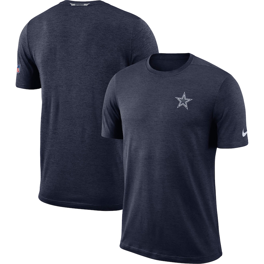 Dallas Cowboys Football Navy Sideline Coaches Logo Performance T-Shirt - Man Dallas Cowboys Football Navy Sideline Coaches Logo Performance T-Shirt - Man