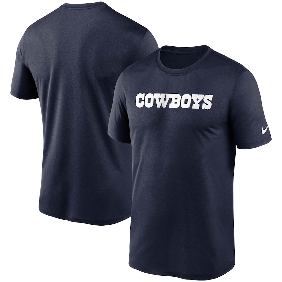 Dallas Cowboys Football Navy Wordmark Legend Performance T-Shirt - Man Dallas Cowboys Football Navy Wordmark Legend Performance T-Shirt - Man