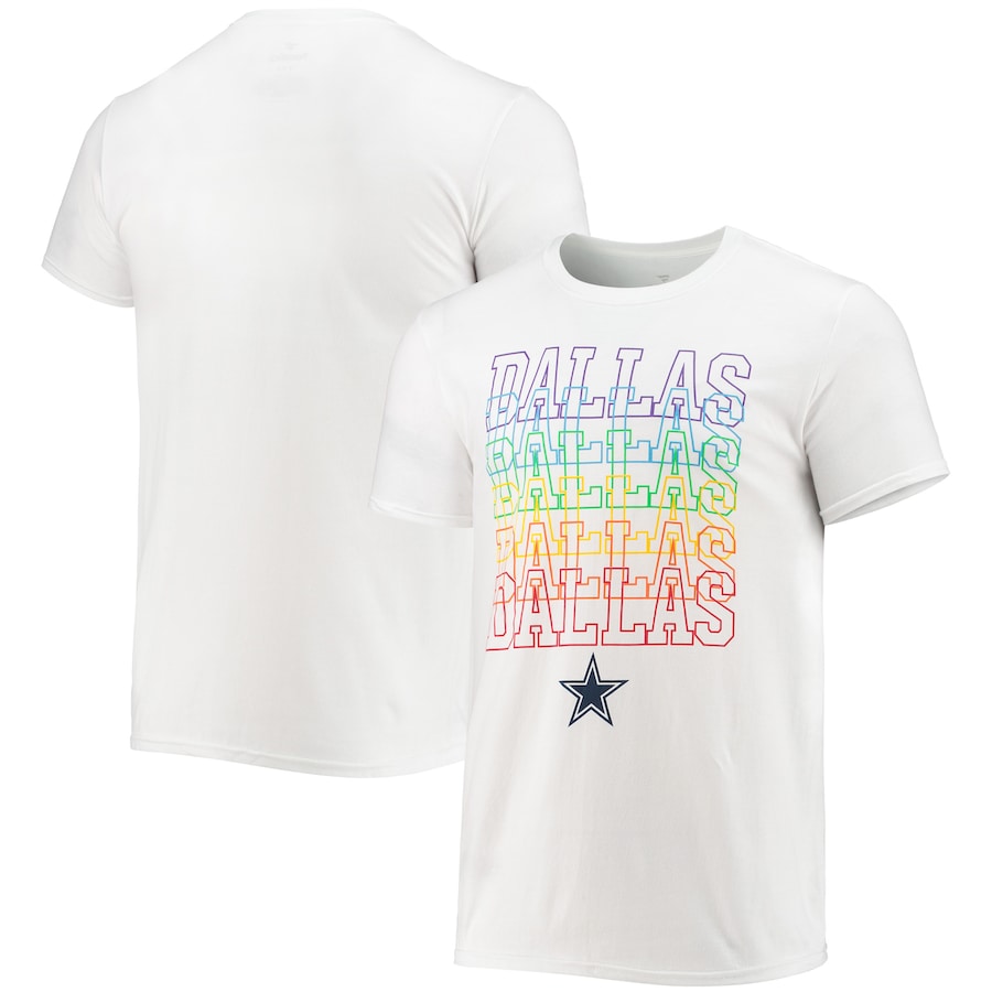 Dallas Cowboys White City Pride T-Shirt - Man Dallas Cowboys White City Pride T-Shirt - Man