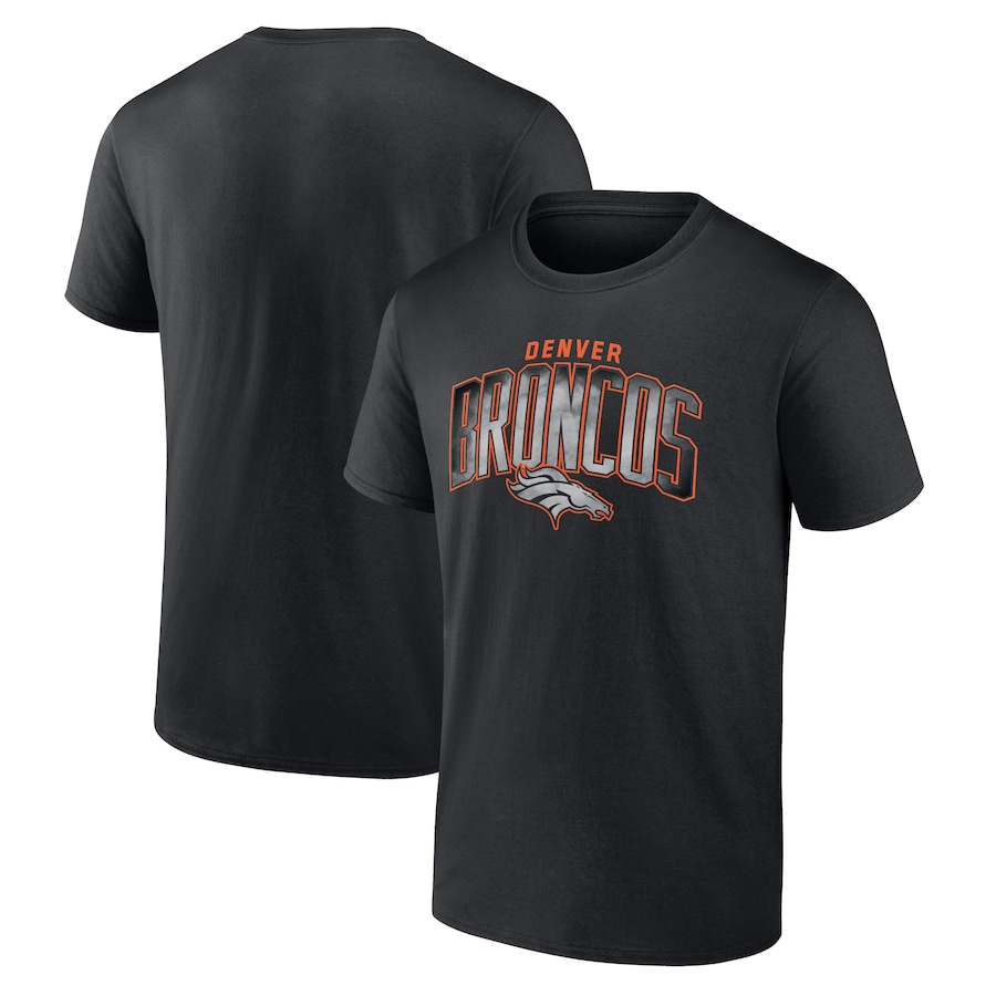 Denver Broncos Black Smoke Arch T-Shirt - Man