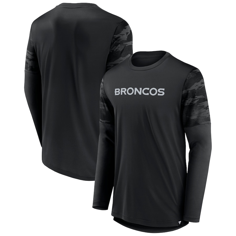 Denver Broncos Black Square Off Long Sleeve T-Shirt - Man