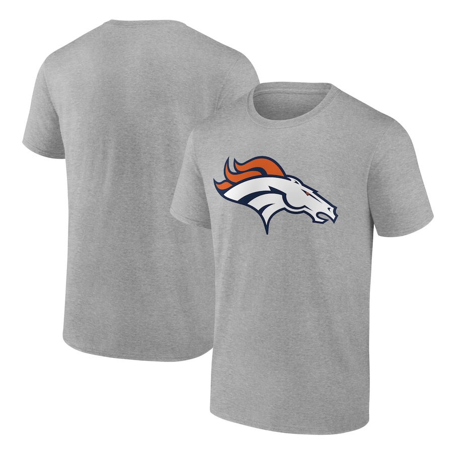 Denver Broncos Heather Gray Team Logo T-Shirt - Man