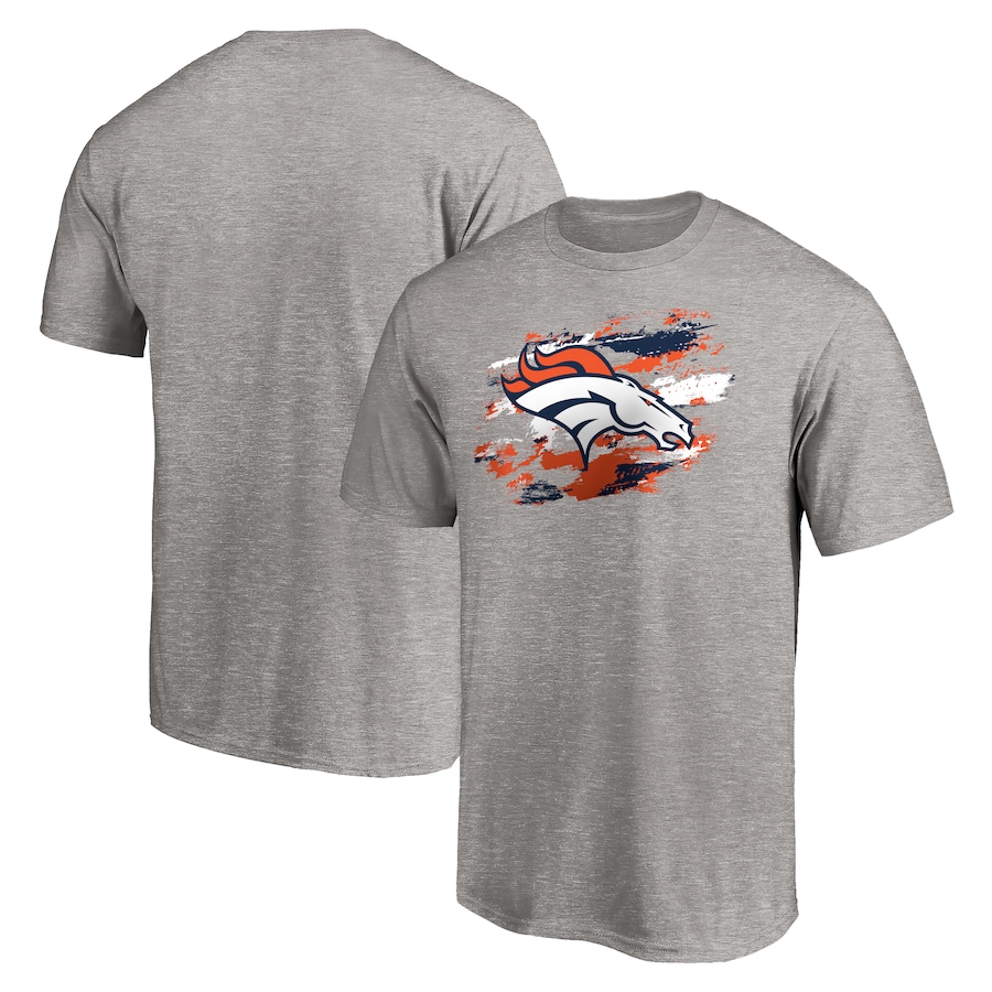 Denver Broncos Heather Gray True Color T-Shirt - Man