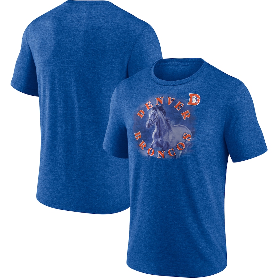 Denver Broncos Heathered Royal Sporting Chance T-Shirt - Man Denver Broncos Heathered Royal Sporting Chance T-Shirt - Man