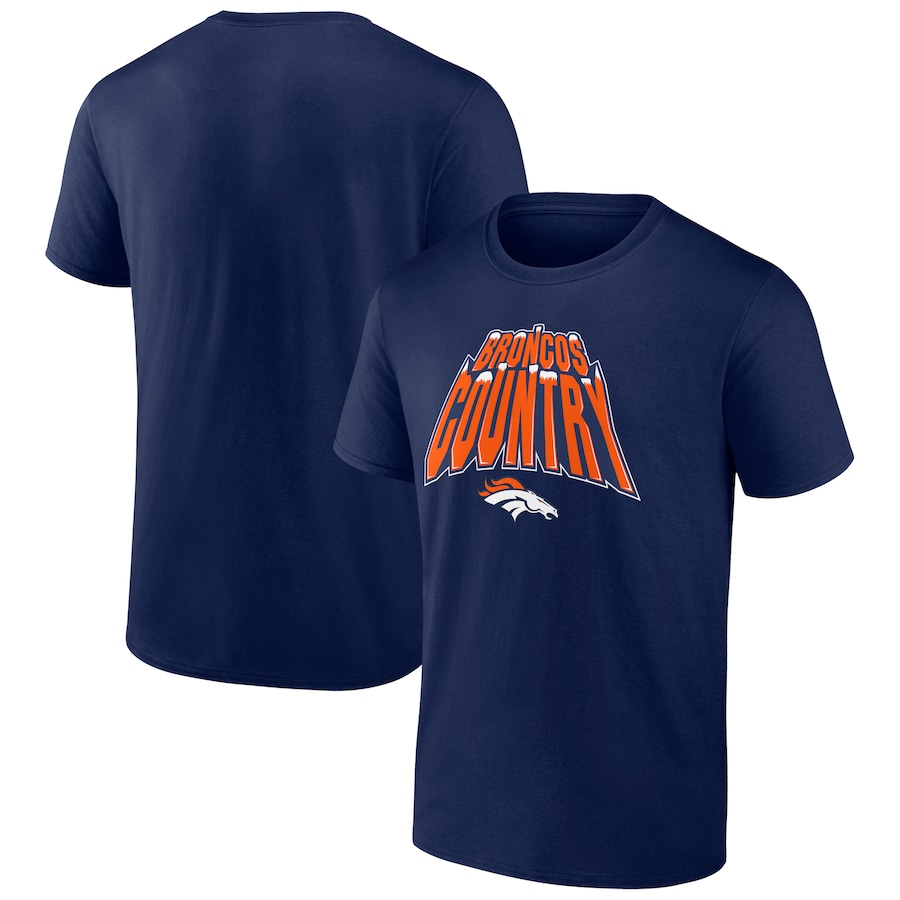 Denver Broncos Navy Hometown Collection Prime Time T-Shirt - Man Denver Broncos Navy Hometown Collection Prime Time T-Shirt - Man