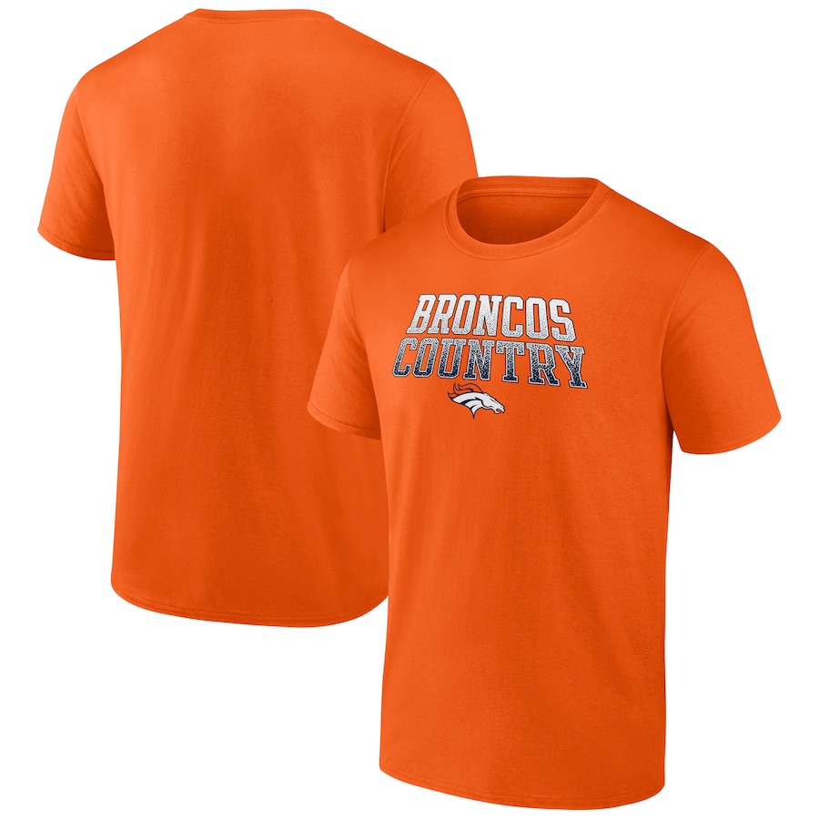 Denver Broncos Orange Broncos Country Heavy Hitter T-Shirt - Man
