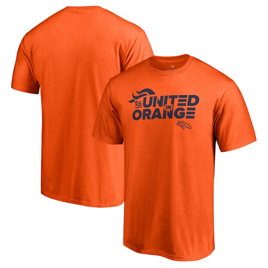Denver Broncos Orange ReUnited In Orange T-Shirt - Man Denver Broncos Orange ReUnited In Orange T-Shirt - Man