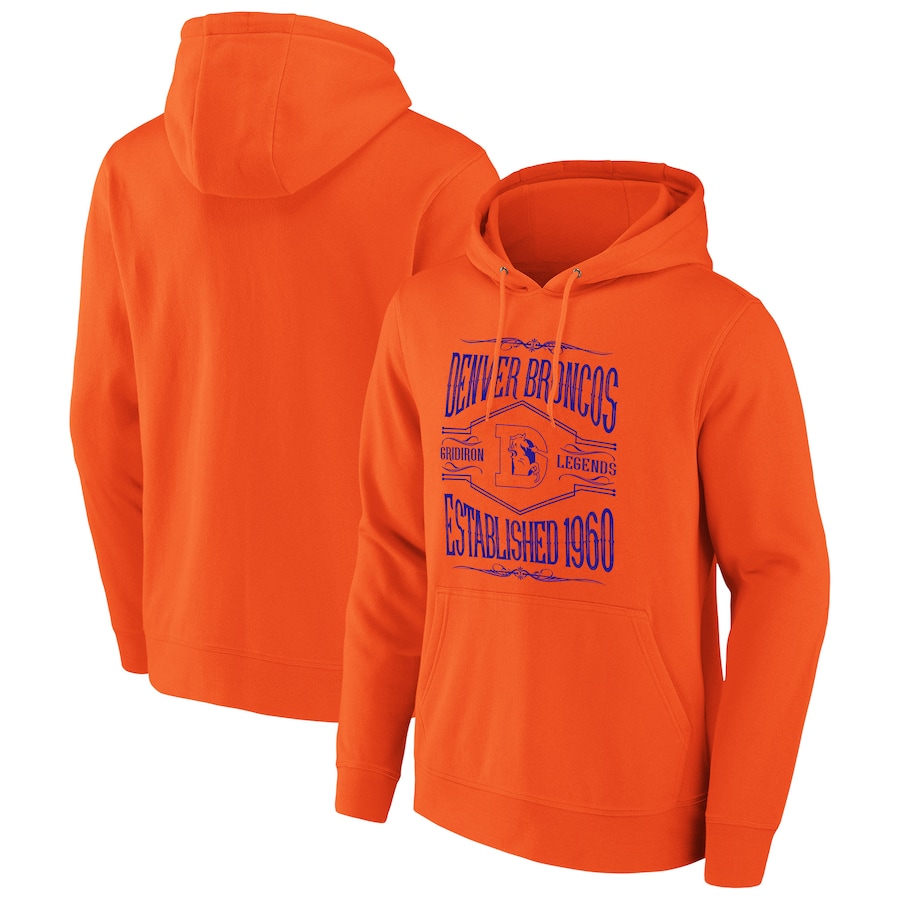 Denver Broncos NFL x Darius Rucker Collection by USASportsStoreOrange 2-Hit Pullover Hoodie - Man