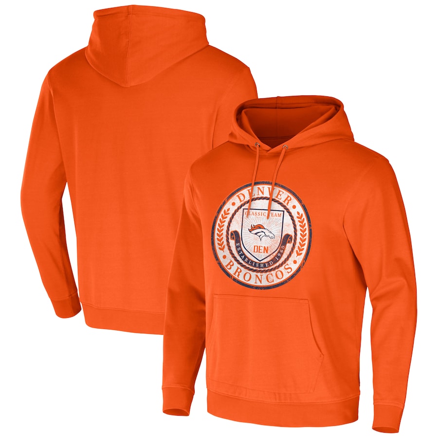 Denver Broncos NFL x Darius Rucker Collection by USASportsStoreOrange Washed Pullover Hoodie - Man Denver Broncos NFL x Darius Rucker Collection by USASportsStoreOrange Washed Pullover Hoodie - Man
