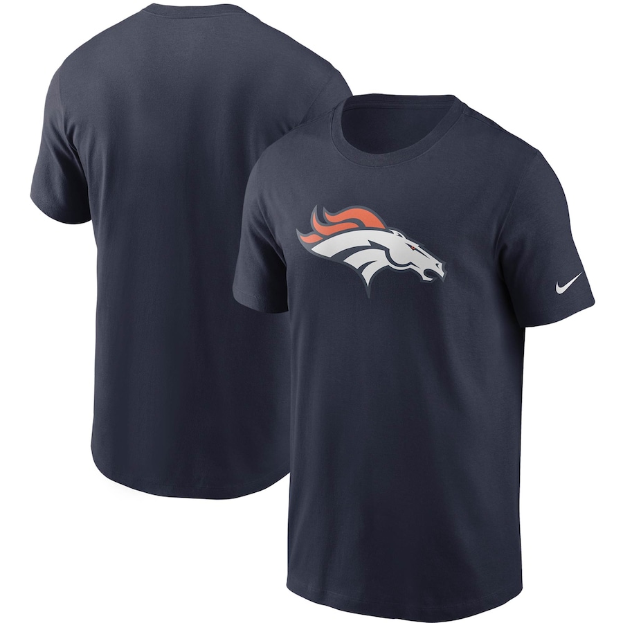 Denver Broncos Football Navy Primary Logo T-Shirt - Man Denver Broncos Football Navy Primary Logo T-Shirt - Man