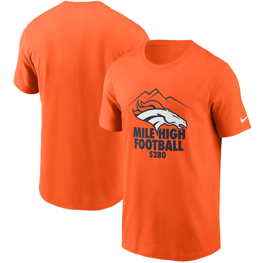 Denver Broncos Football Orange Hometown Collection 5,280 T-Shirt - Man