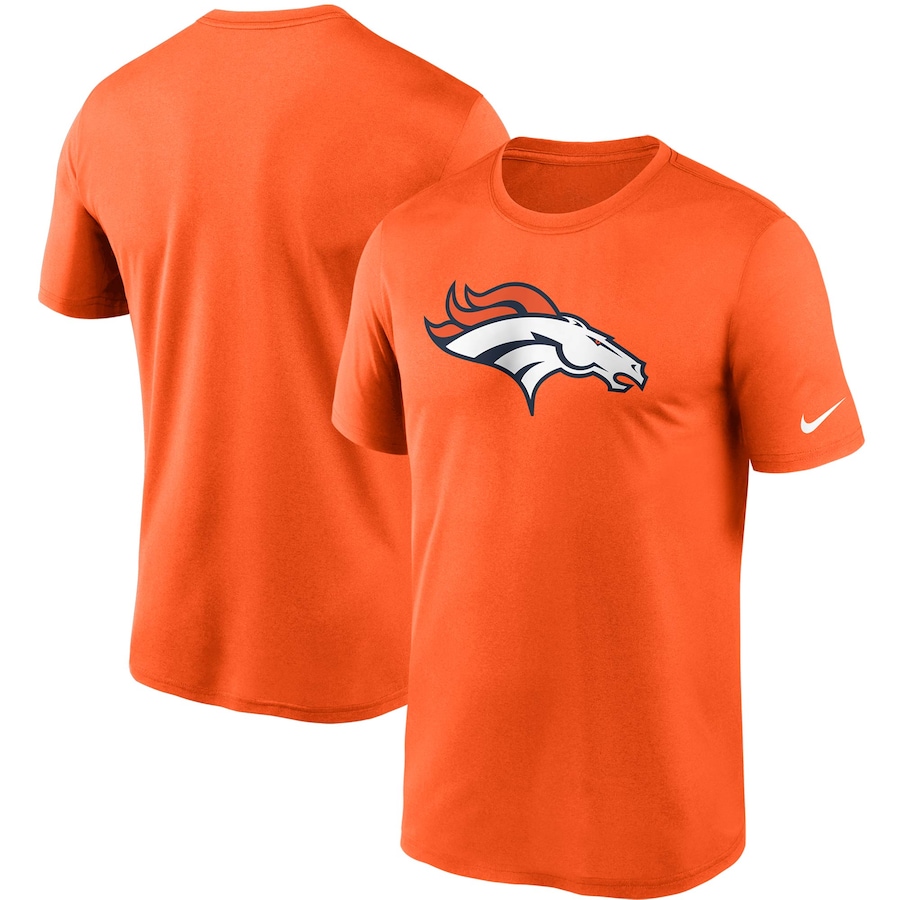 Denver Broncos Football Orange Logo Essential Legend Performance T-Shirt - Man