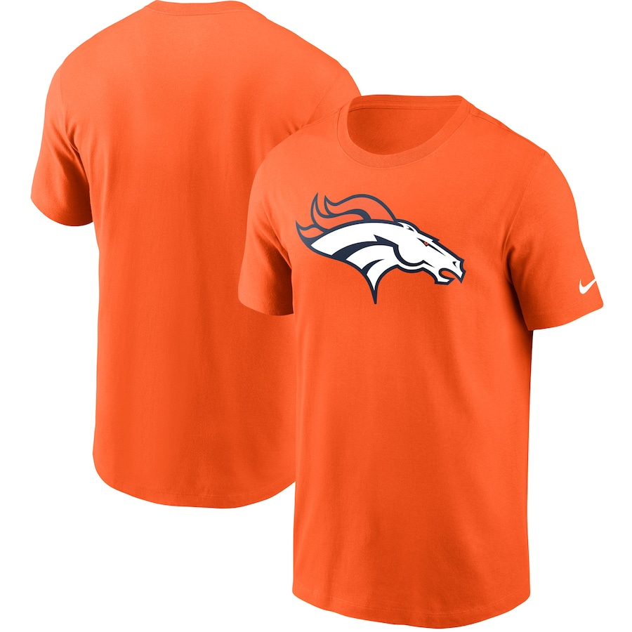 Denver Broncos Football Orange Primary Logo T-Shirt - Man Denver Broncos Football Orange Primary Logo T-Shirt - Man