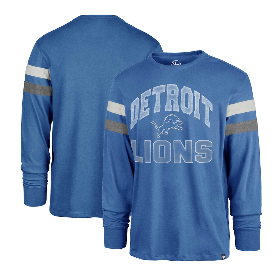Detroit Lions '47 Blue Irving Long Sleeve T-Shirt - Man
