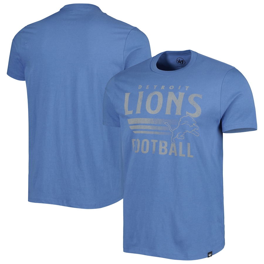 Detroit Lions '47 Blue Wordmark Rider Franklin T-Shirt - Man