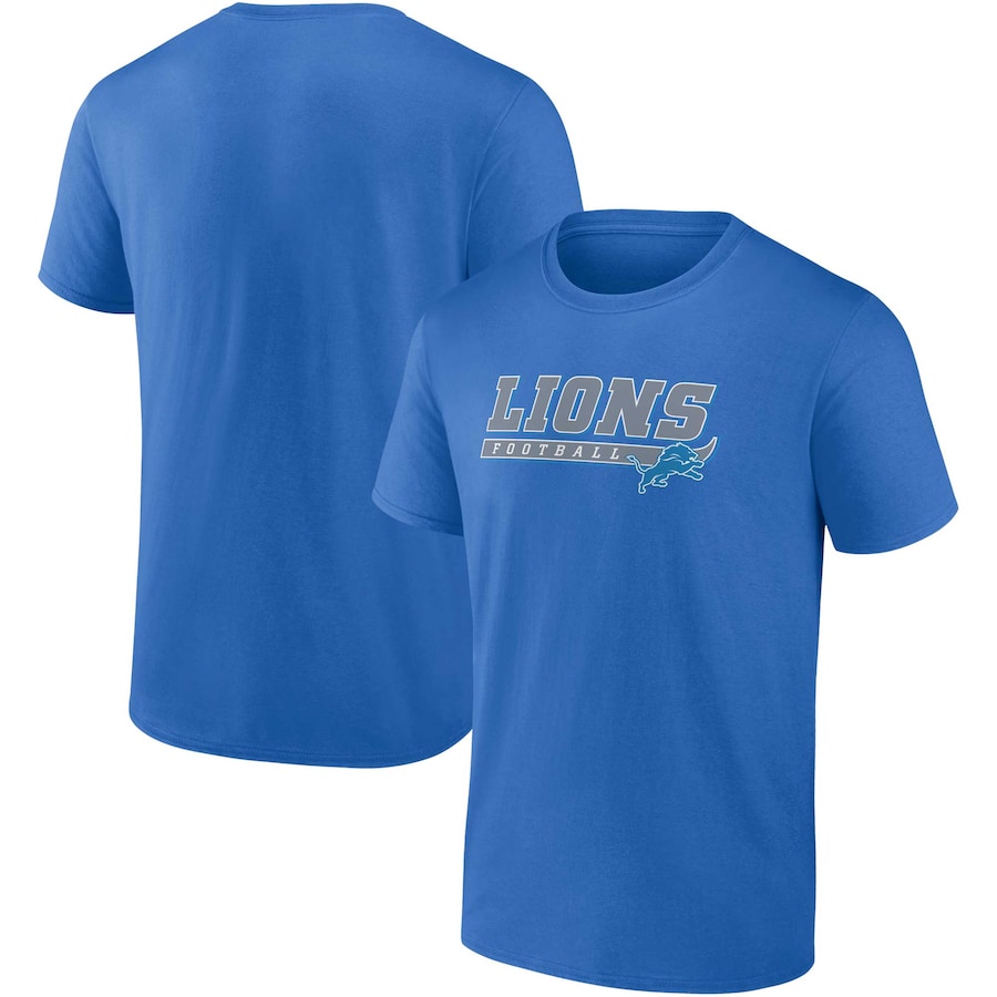 Detroit Lions Blue Take The Lead T-Shirt - Man Detroit Lions Blue Take The Lead T-Shirt - Man