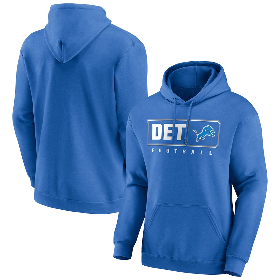 Detroit Lions Blue Hustle Pullover Hoodie - Man Detroit Lions Blue Hustle Pullover Hoodie - Man