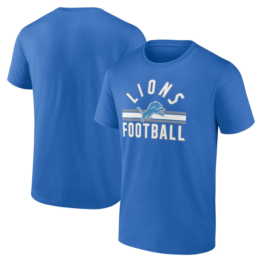 Detroit Lions Blue Standard Arch Stripe T-Shirt - Man Detroit Lions Blue Standard Arch Stripe T-Shirt - Man