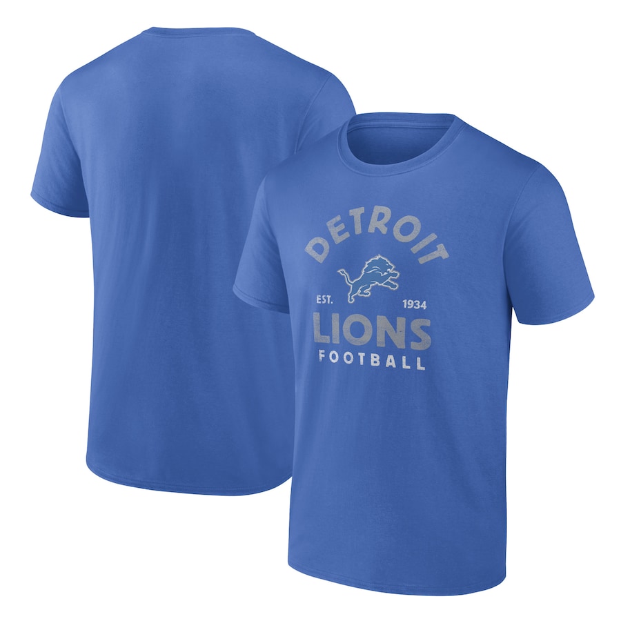 Detroit Lions Blue Vintage Arch T-Shirt - Man