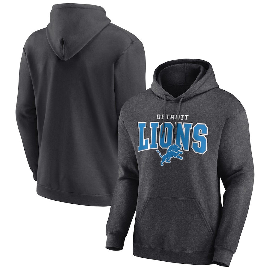 Detroit Lions Charcoal Continued Dynasty Pullover Hoodie - Man Detroit Lions Charcoal Continued Dynasty Pullover Hoodie - Man