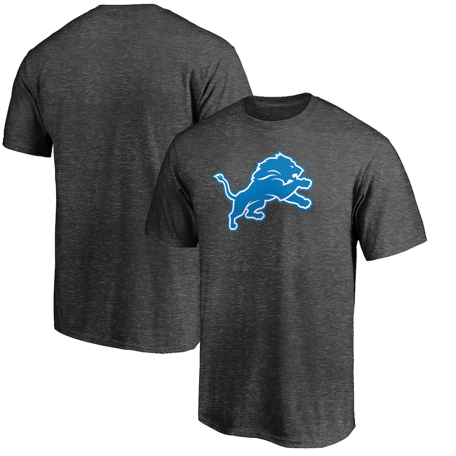 Detroit Lions Charcoal Team Logo T-Shirt - Man
