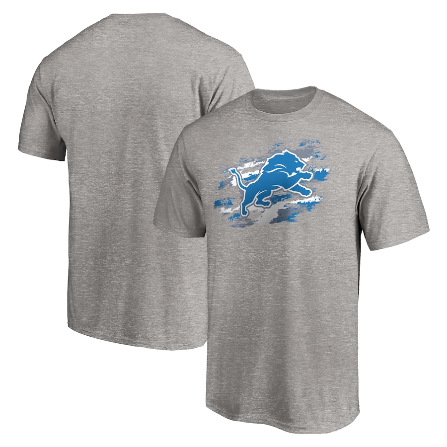 Detroit Lions Heather Gray True Color T-Shirt - Man