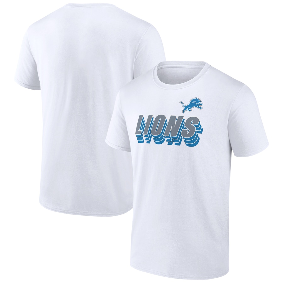 Detroit Lions White Strike Back T-Shirt - Man Detroit Lions White Strike Back T-Shirt - Man