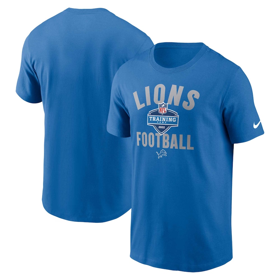 Detroit Lions Football Blue 2022 Training Camp Athletic T-Shirt - Man