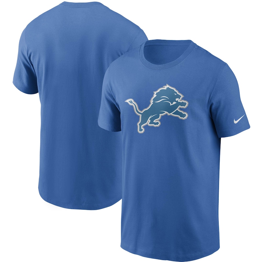 Detroit Lions Football Blue Primary Logo T-Shirt - Man