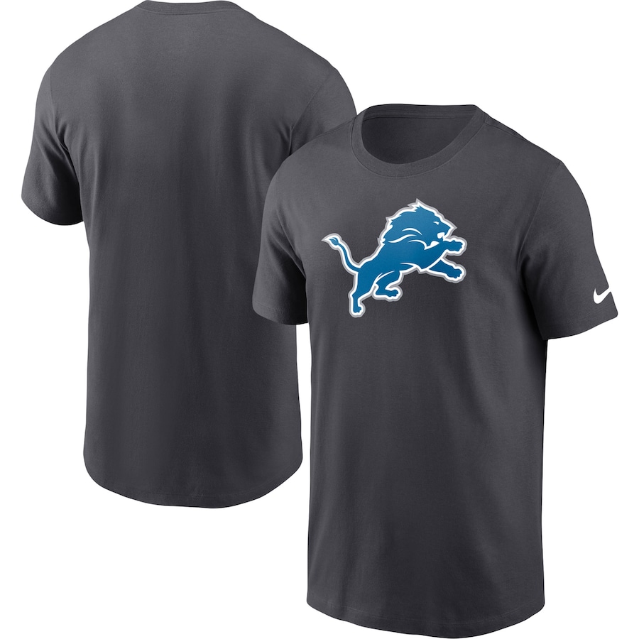 Detroit Lions Football Charcoal Primary Logo T-Shirt - Man Detroit Lions Football Charcoal Primary Logo T-Shirt - Man