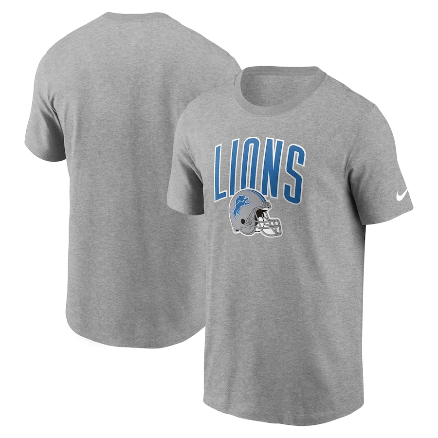 Detroit Lions Football Heathered Gray Team Athletic T-Shirt - Man