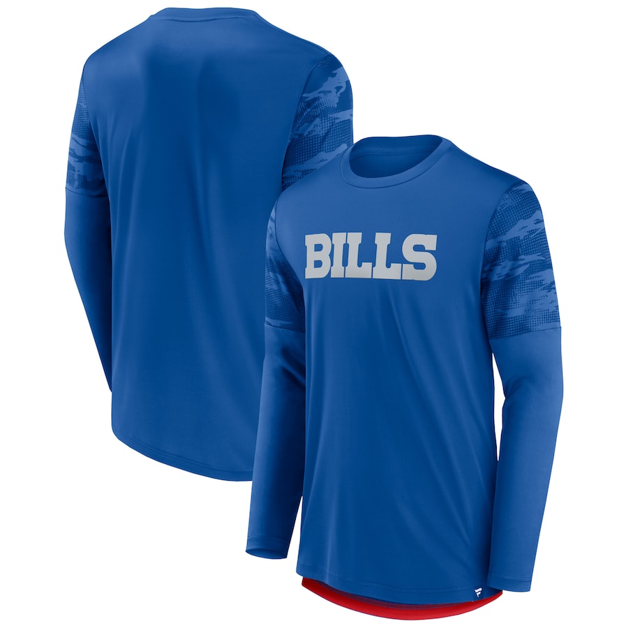 Buffalo Bills Royal/Red Square Off Long Sleeve T-Shirt - Man