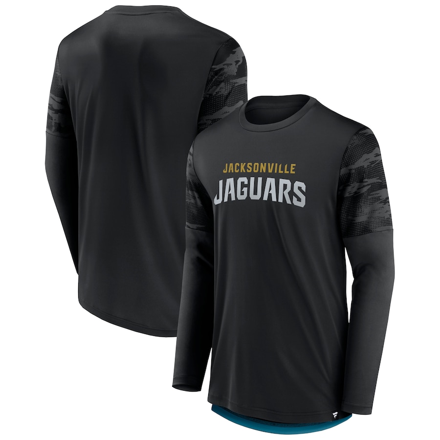 Jacksonville Jaguars Black/Teal Square Off Long Sleeve T-Shirt - Man