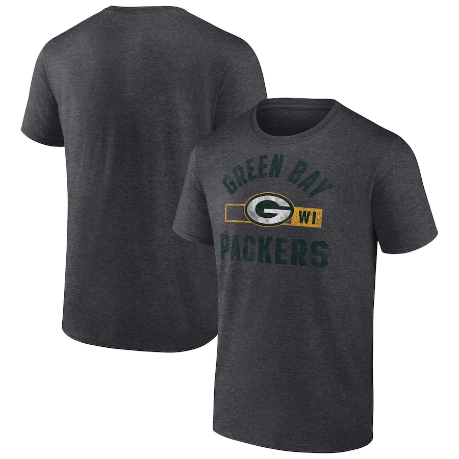 Green Bay Packers Charcoal Let's Go T-Shirt - Man Green Bay Packers Charcoal Let's Go T-Shirt - Man