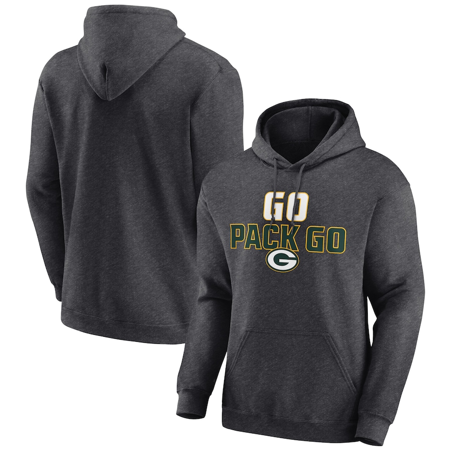 Green Bay Packers Charcoal Victory Earned Pullover Hoodie - Man