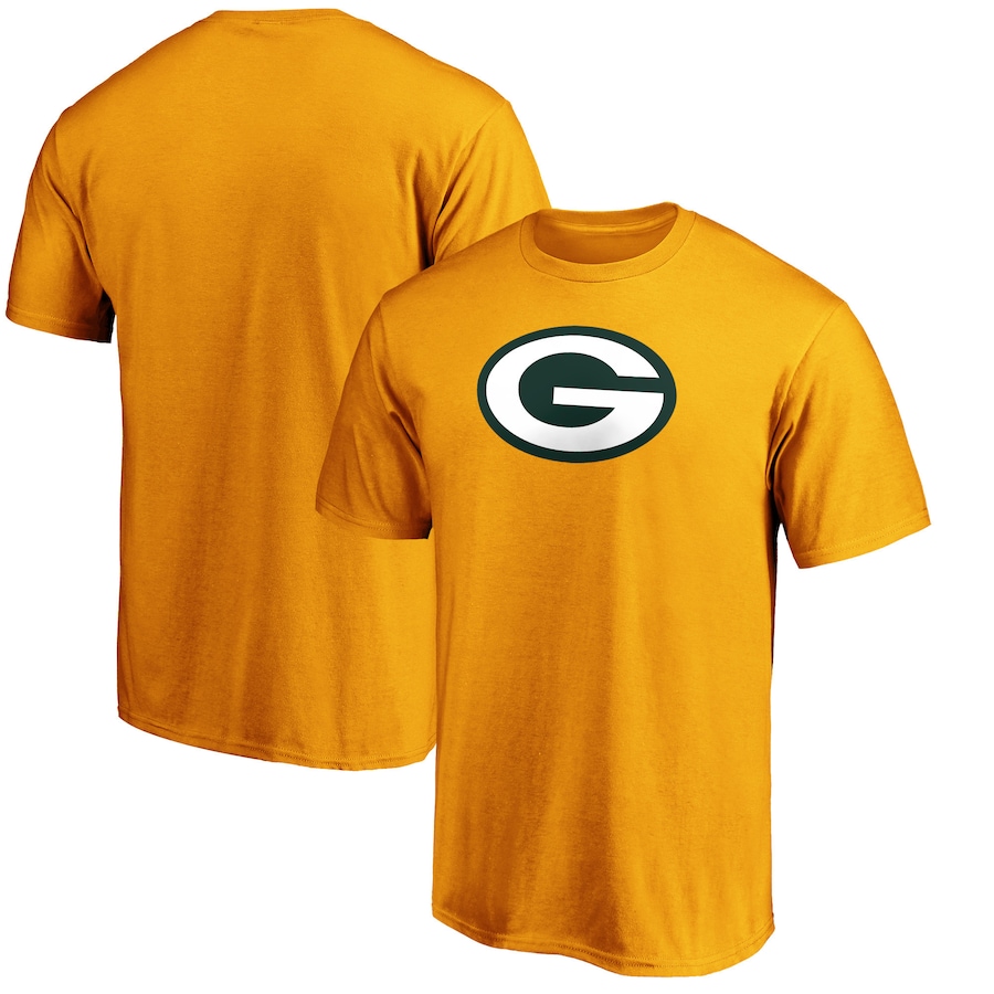 Green Bay Packers Gold Primary Logo T-Shirt - Man Green Bay Packers Gold Primary Logo T-Shirt - Man