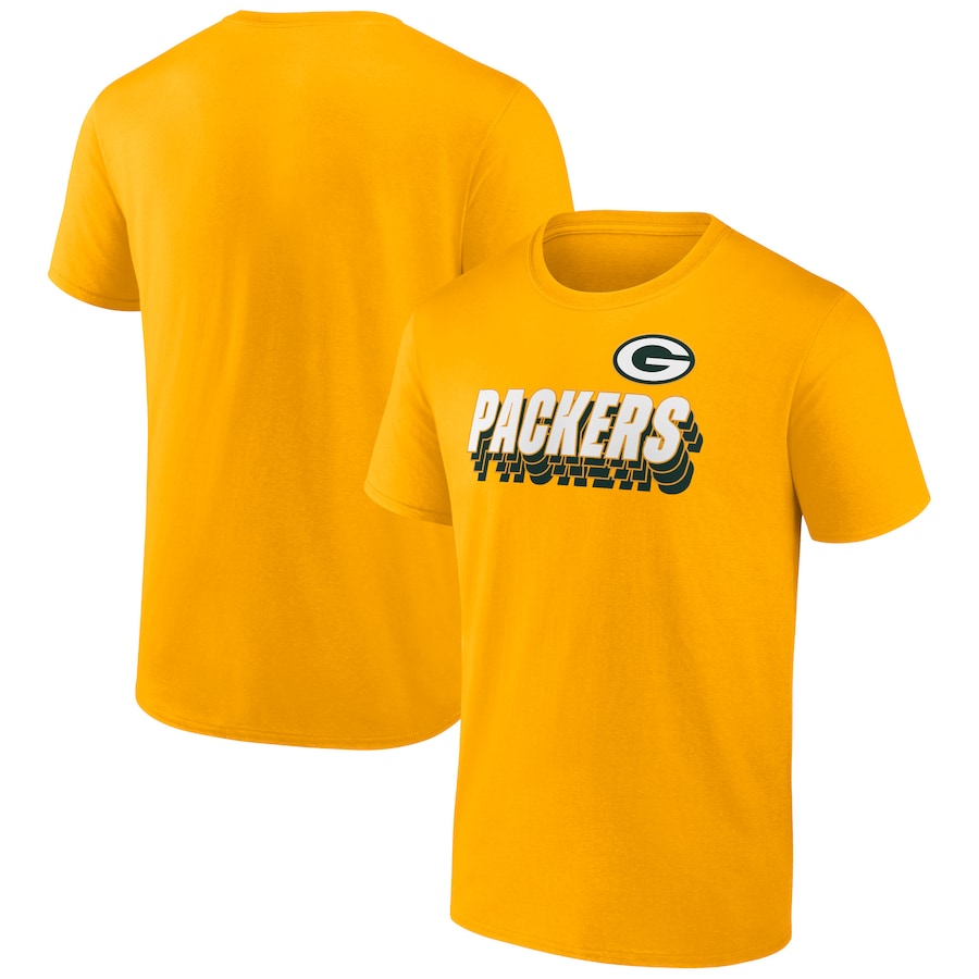 Green Bay Packers Gold Strike Back T-Shirt - Man Green Bay Packers Gold Strike Back T-Shirt - Man