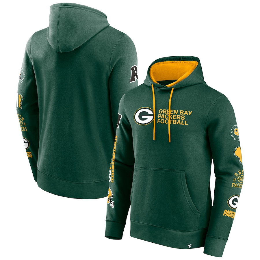 Green Bay Packers Green Extra Innings Pullover Hoodie - Man