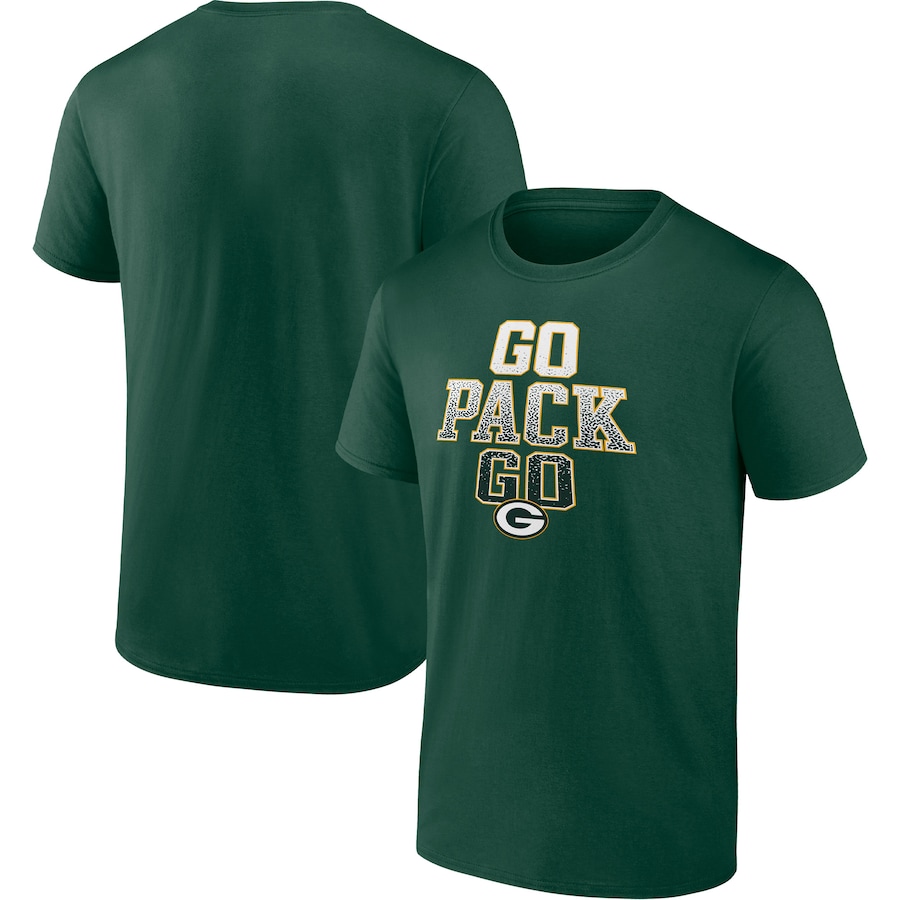 Green Bay Packers Green Go Pack Go Heavy Hitter T-Shirt - Man